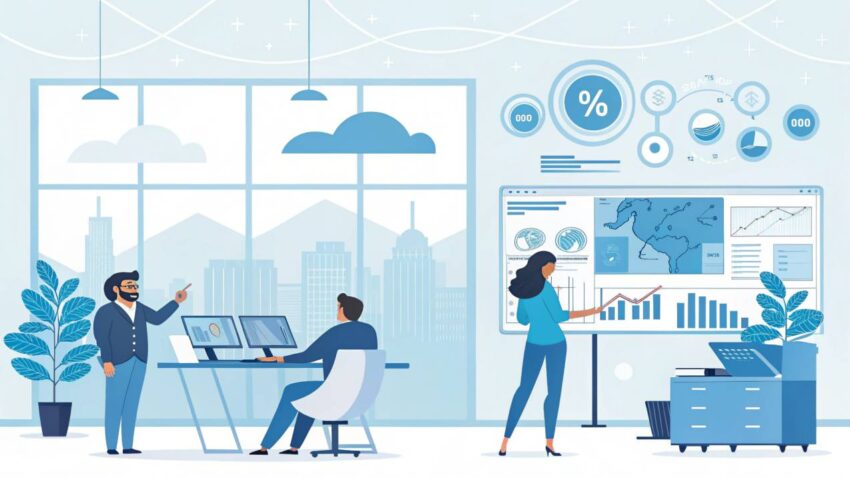 a modern professional corporate illustration repr