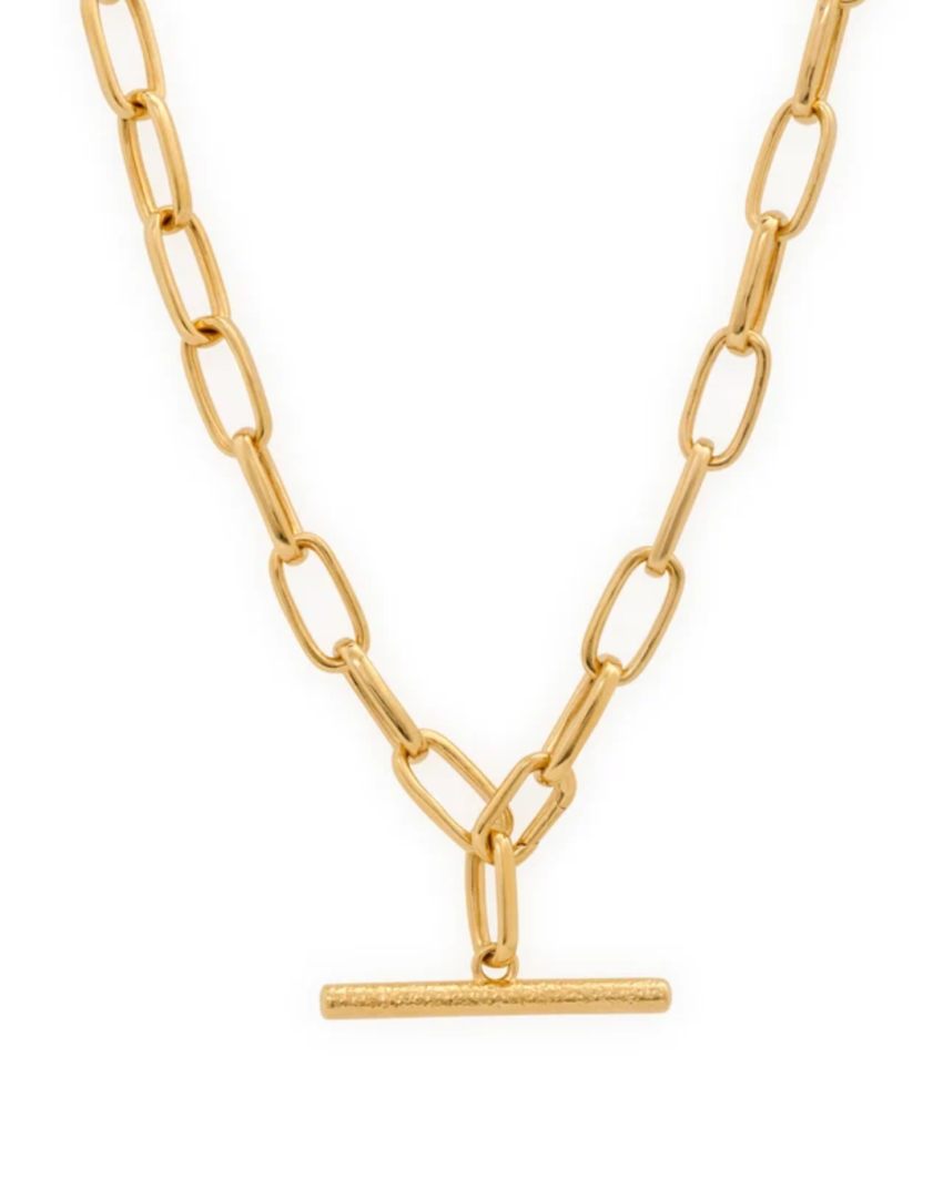 Long Gold Pendant Necklace 1