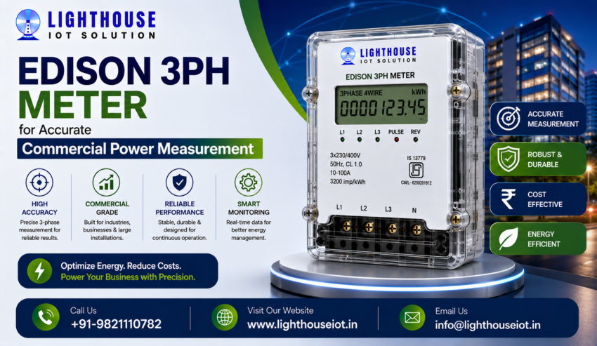 EDISON 3PH Meter for Accurate Commercial Power Measurement