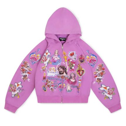 Righteous Risen King Zip Up Hoodie Purple front 430x430 1