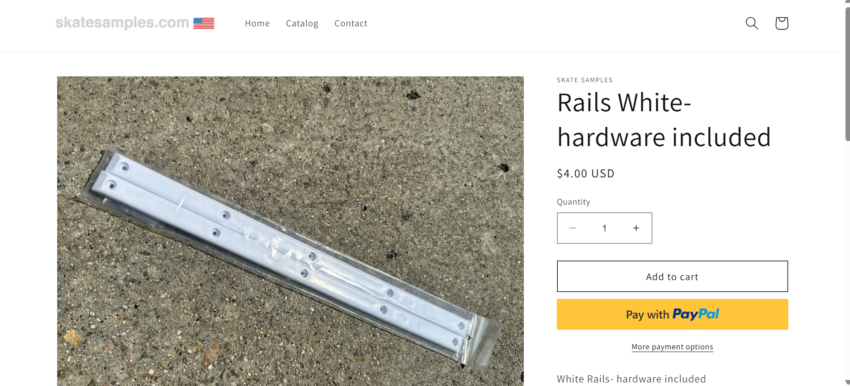 Rails White hardware included