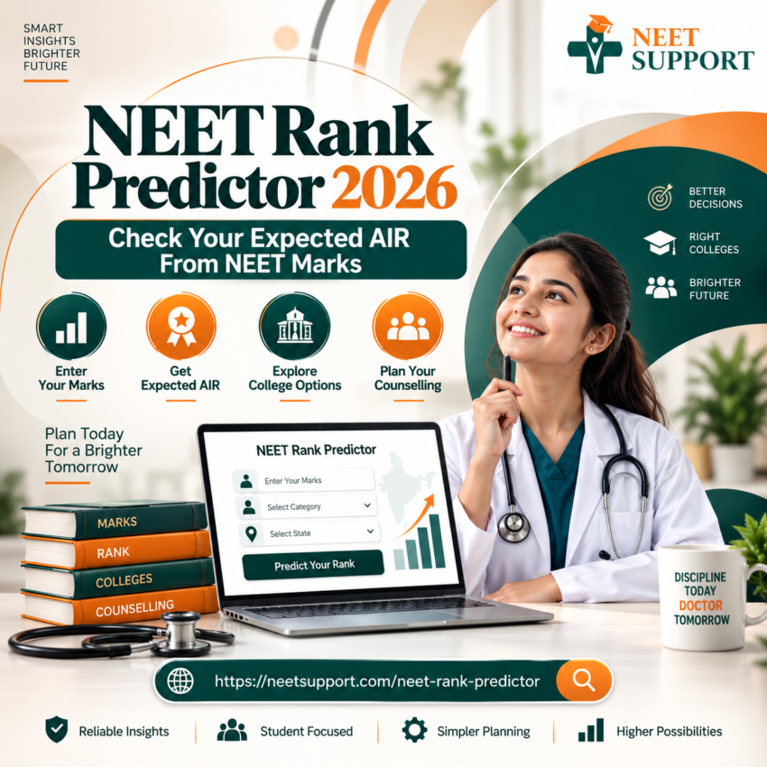 NEET Rank Predictor 2026 Check Your Expected AIR From NEET Marks