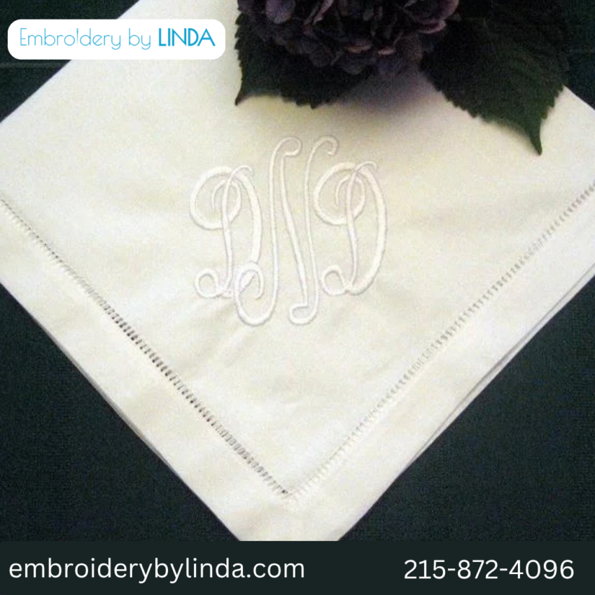 Personalized Hemstitched Napkins for Weddings and Family Celebrations