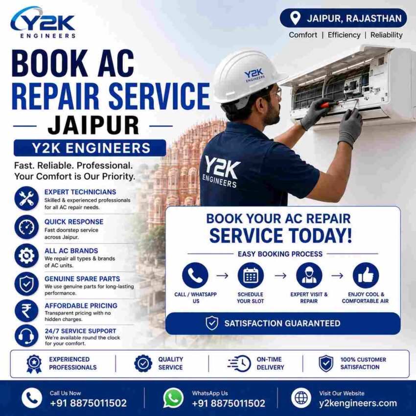 Book AC Repair Service Jaipur at Y2K Engineers