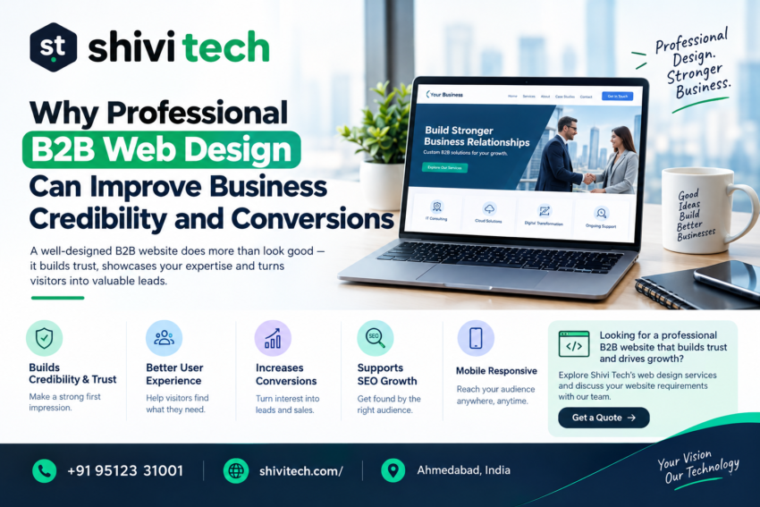 professional b2b web design business credibility conversions shivi tech
