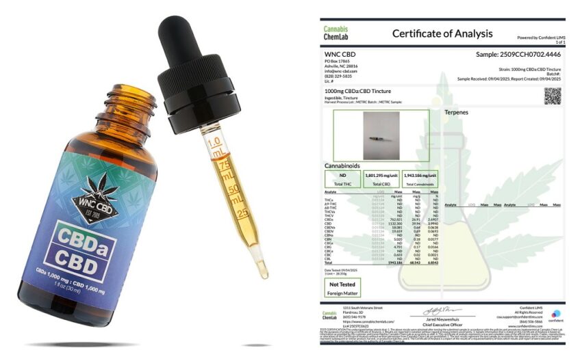 thumbnail WNC CBD CBDA CBD Tincture on white background floating effect 98660