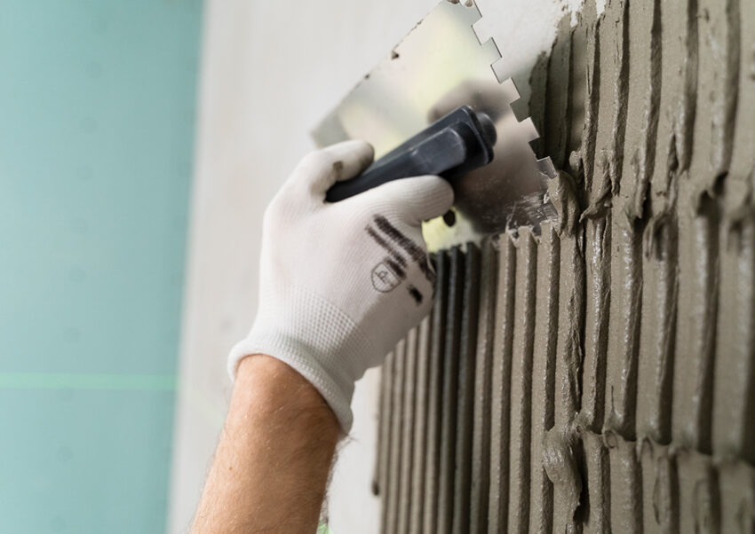 plaster sand application image