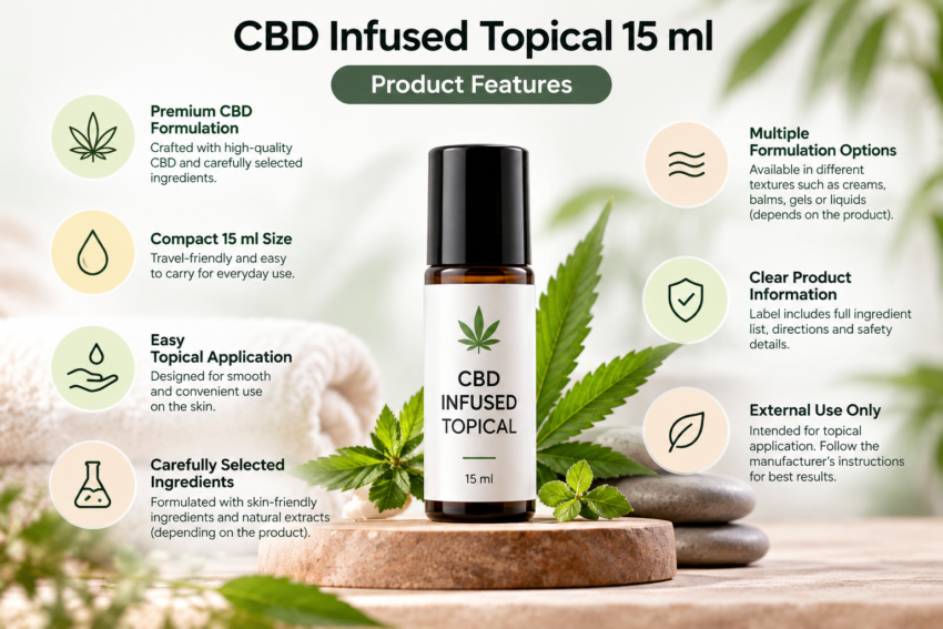 CBD Topical Product Features Infographic