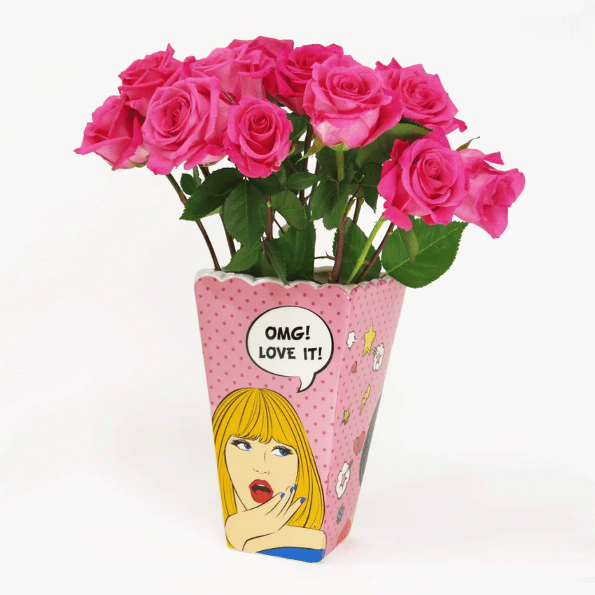 Pink Color Pop Art Vase 1000x
