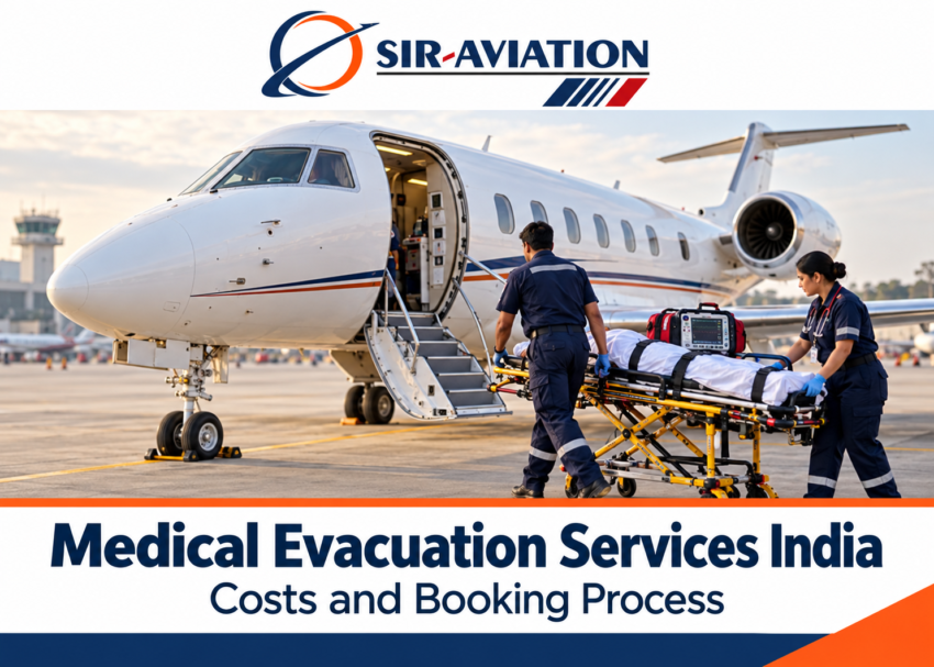 Medical evacuation at an Indian airport