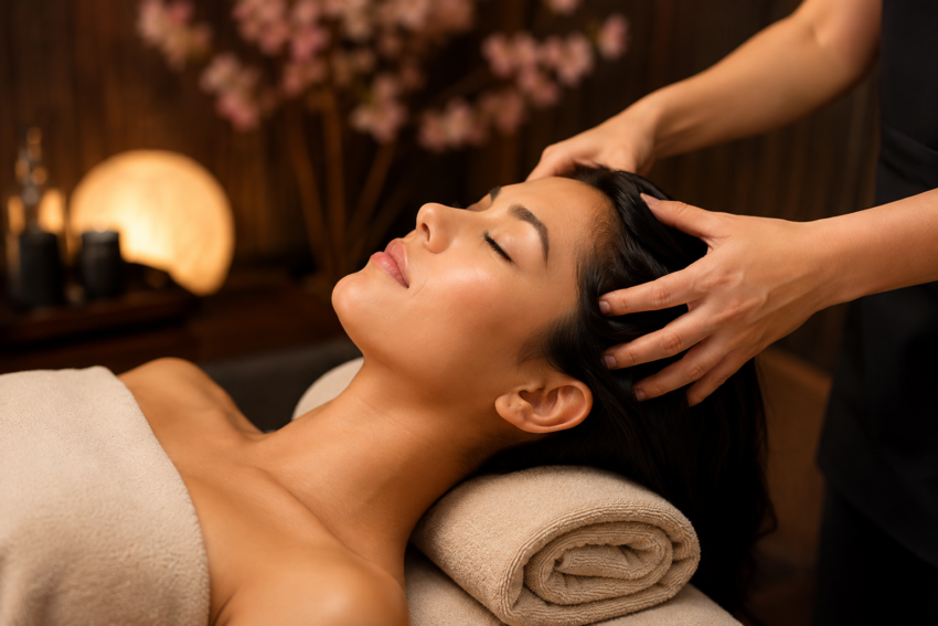 Serene Warm Spa Scalp Massage