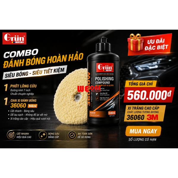 Combo Xi 36060W và  lông cừu 