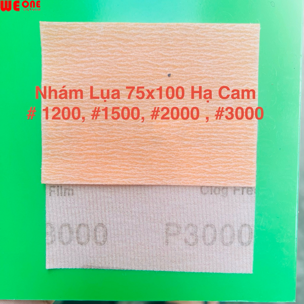 Nhám lụa hạ cam đánh bóng ô tô xe máy chuyên dụng kích thước 75x100