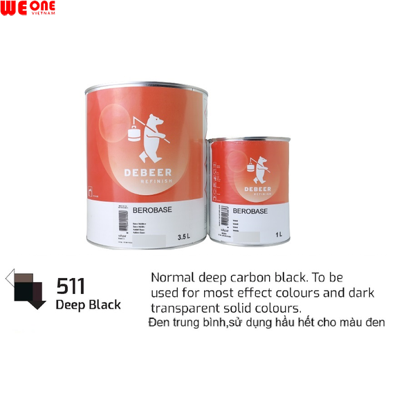 MM511 DEBEER ĐEN TIÊU CHUẨN 1K