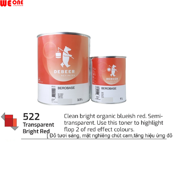 MM522 DEBEER ĐỎ SÁNG 