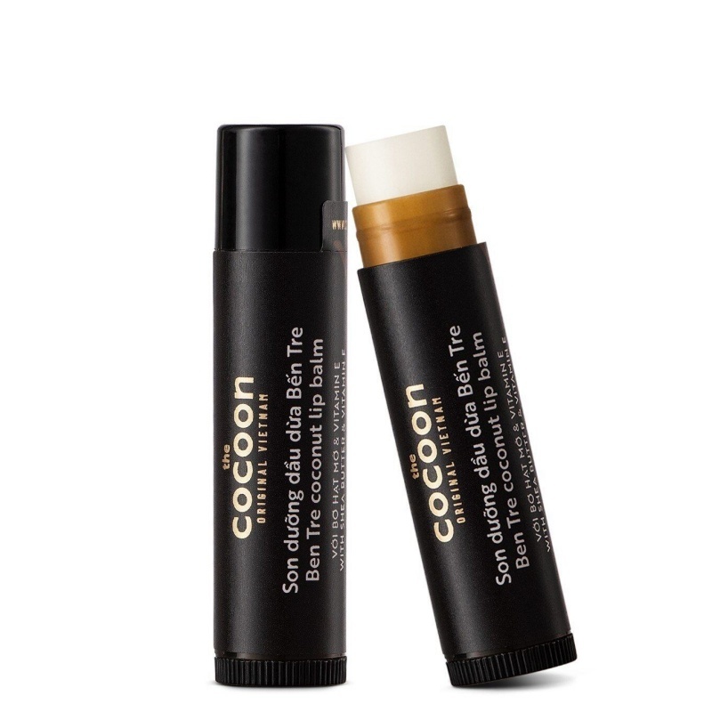 Son Dưỡng Dầu Dừa Cocoon Ben Tre Coconut Lip Balm With Shea Butter & Vitamin E  