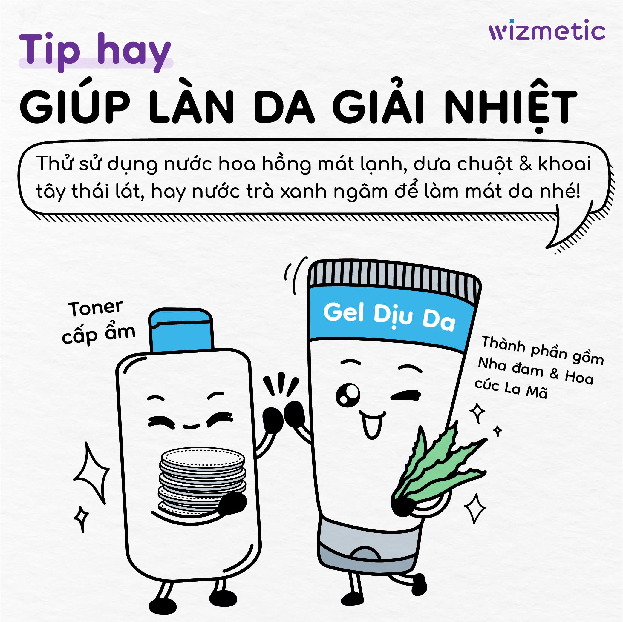 Tip hay giúp làn da giải nhiệt nhanh và giữ ẩm hiệu quả
