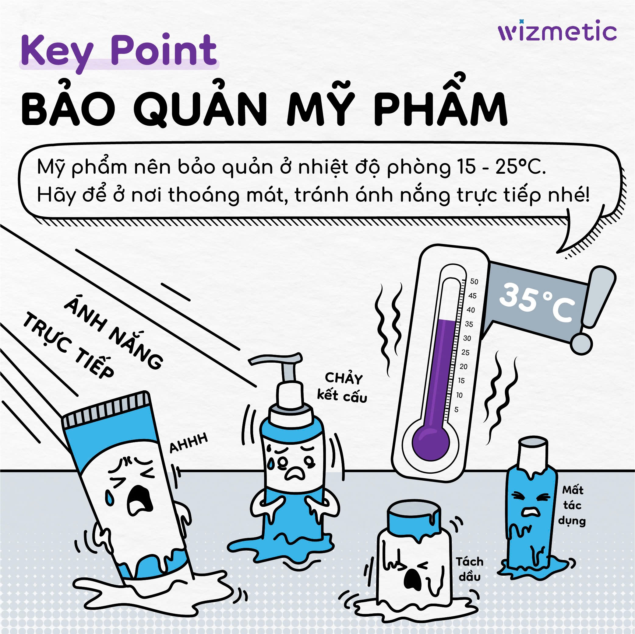 Bảo quản mỹ phẩm chuẩn nhiệt độ để giữ hiệu quả lâu dài