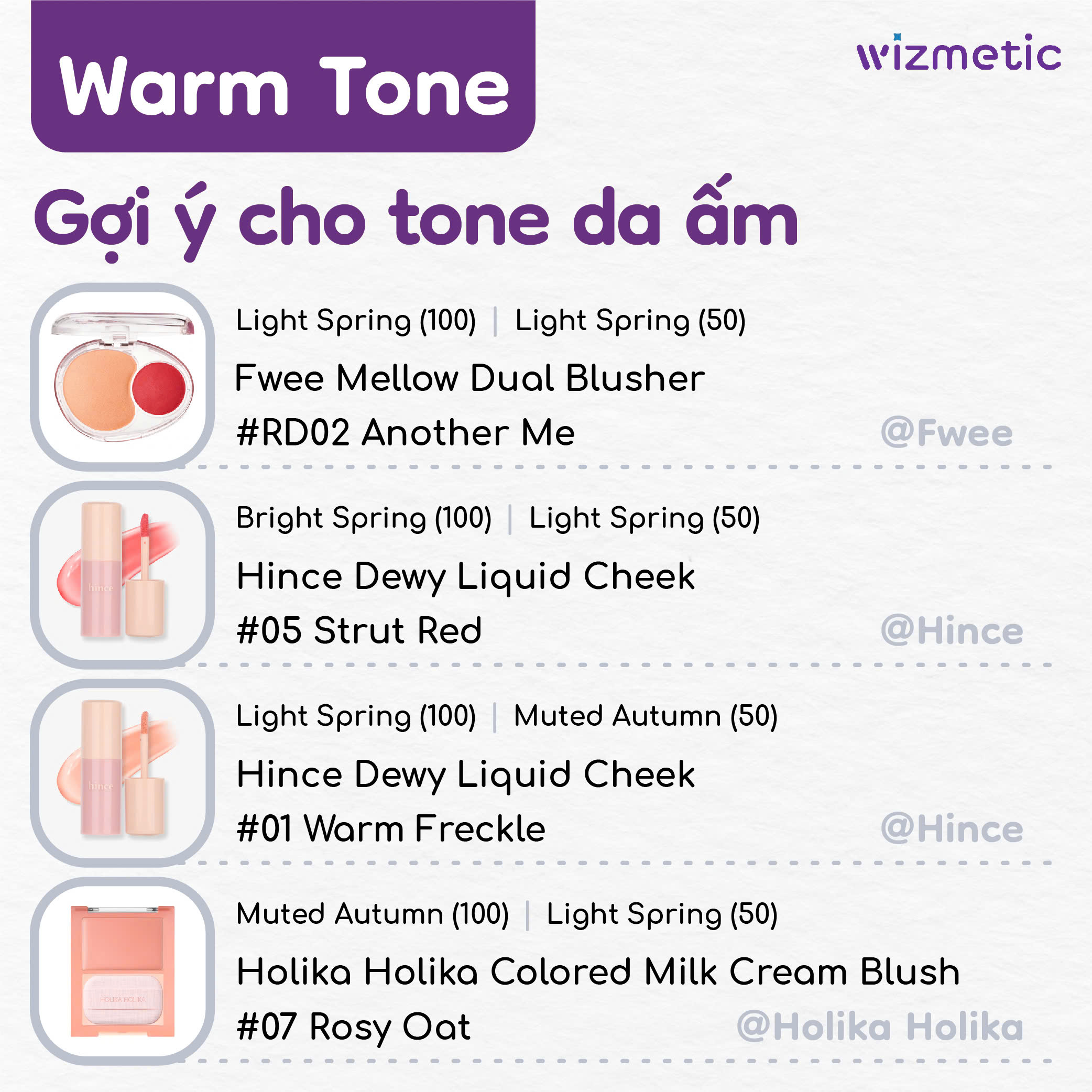 Gợi ý má hồng cho Warm Tone – Tone da ấm