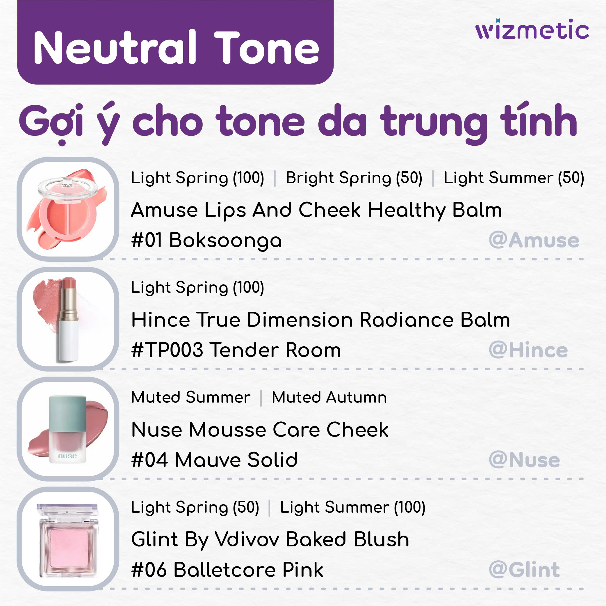 Gợi ý má hồng cho da trung tính