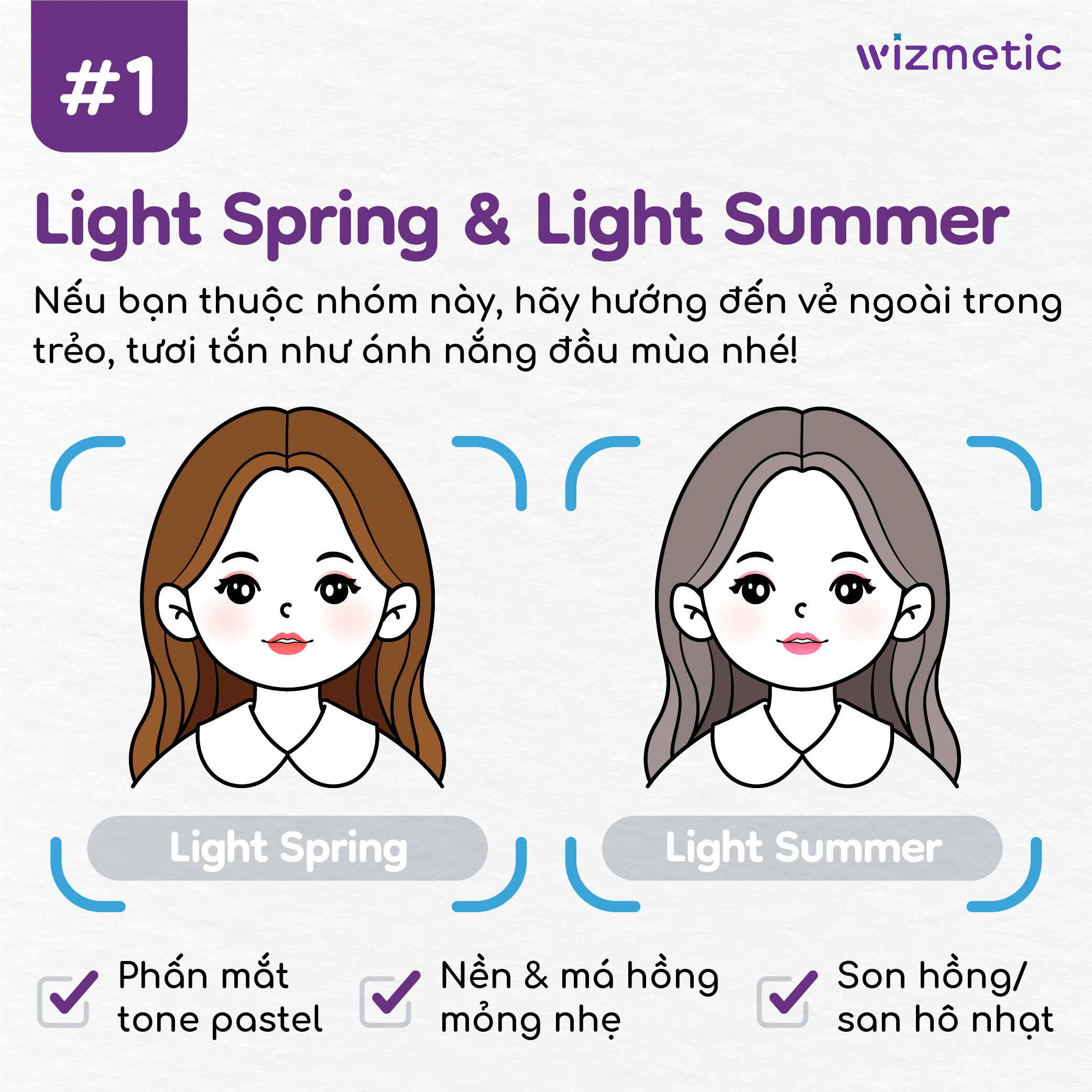 Light Spring & Light Summer – Make-up Trong Trẻo Chuẩn Tone Sáng