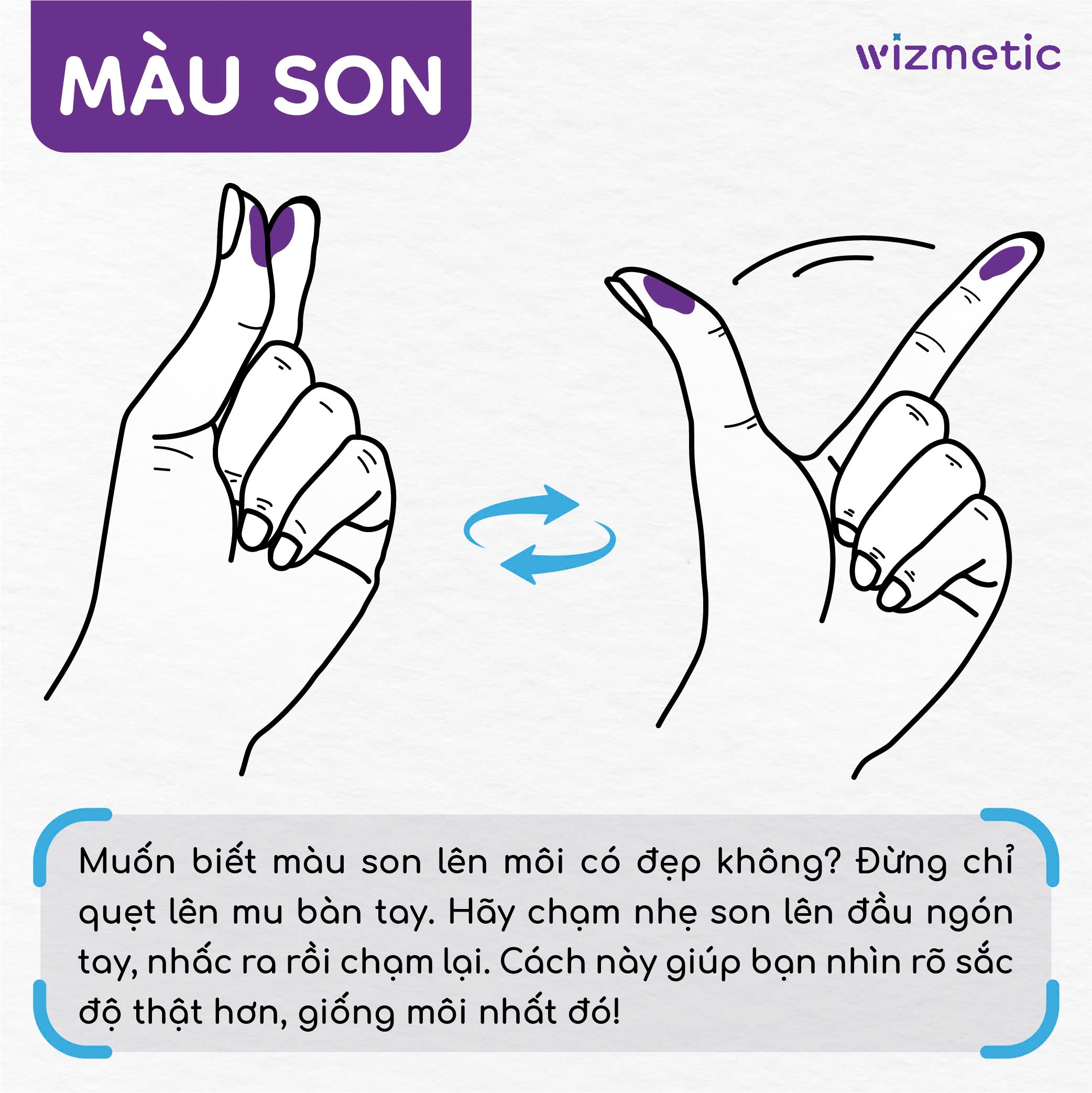 Cách thử màu son chuẩn nhất giúp chọn màu môi phù hợp