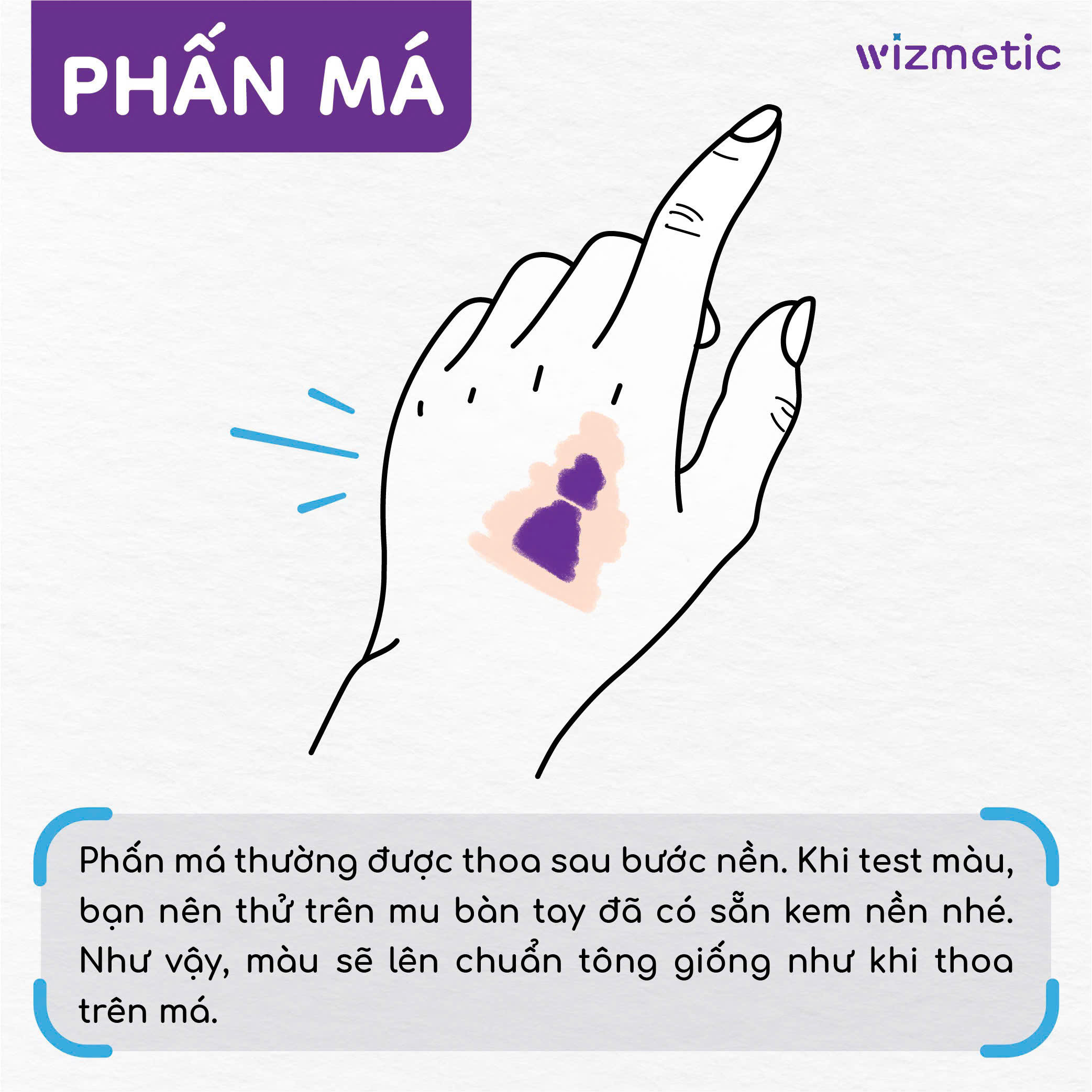 Test phấn má hồng lên đúng màu chuẩn tông da
