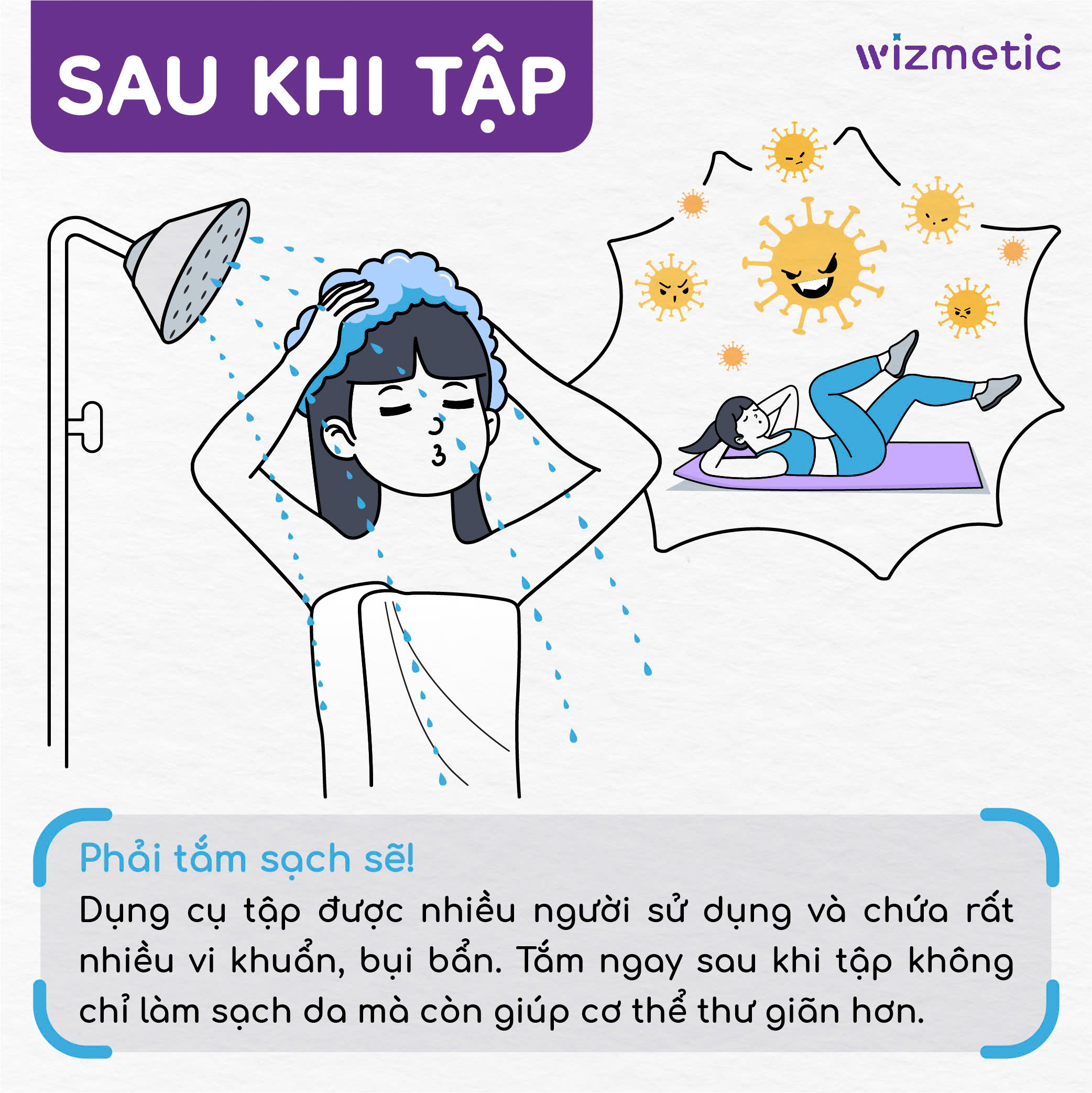 Chăm sóc cơ thể đúng cách sau khi tập luyện