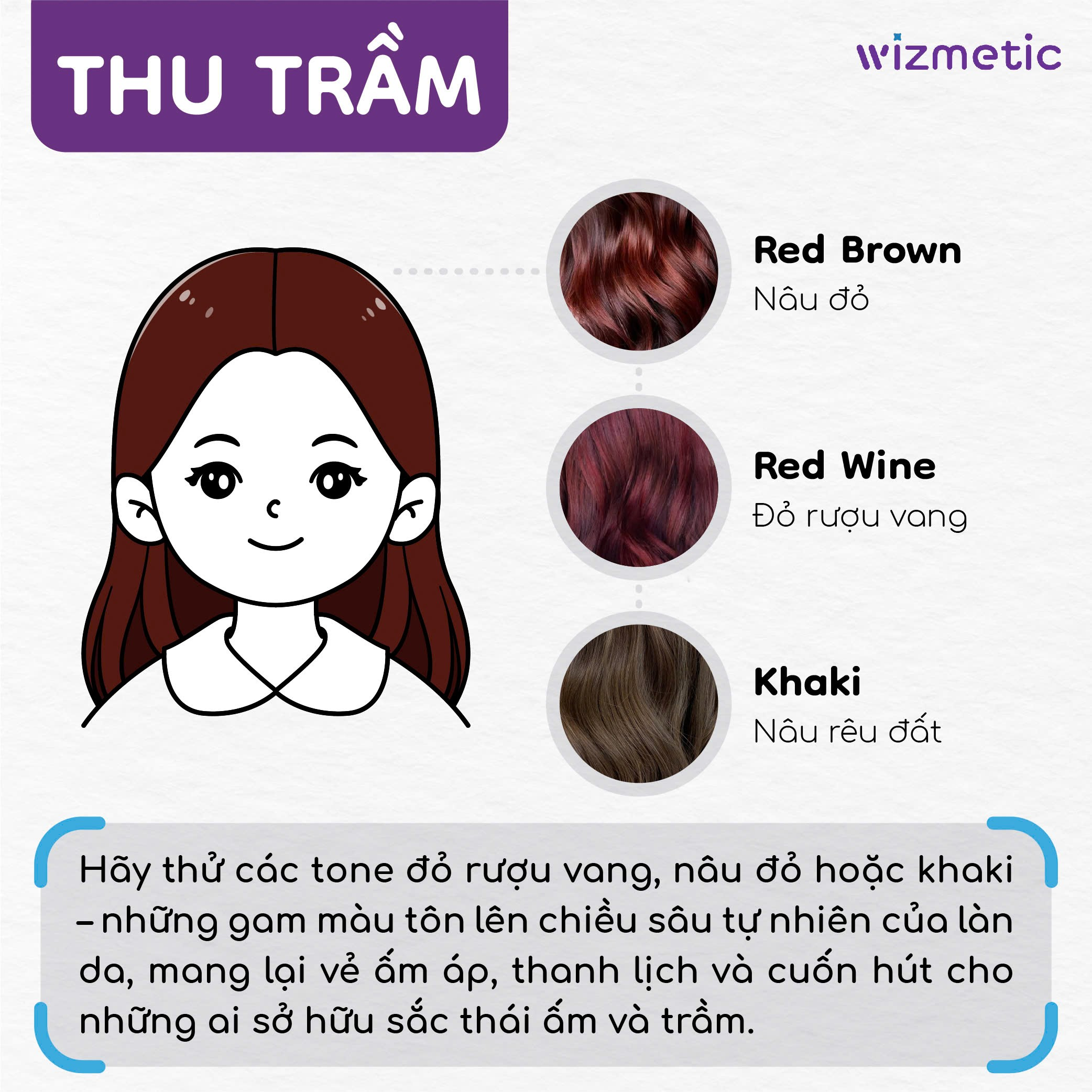 Thu Trầm – Gam đỏ rượu vang và nâu sâu ấm áp