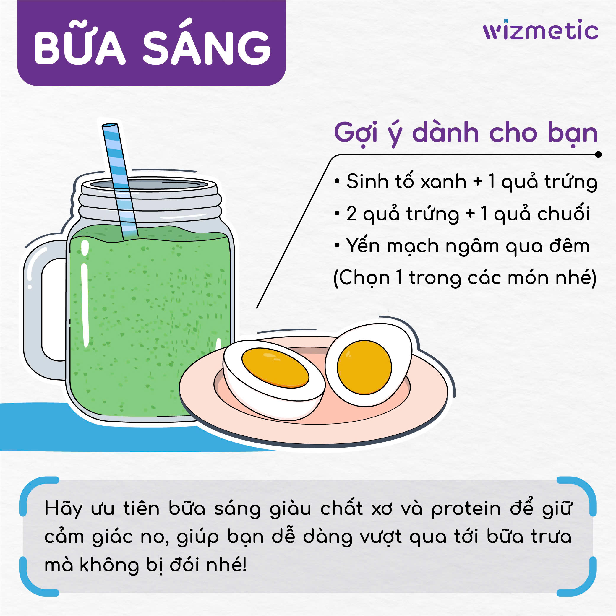 Thực đơn cho bữa sáng giảm cân lành mạnh
