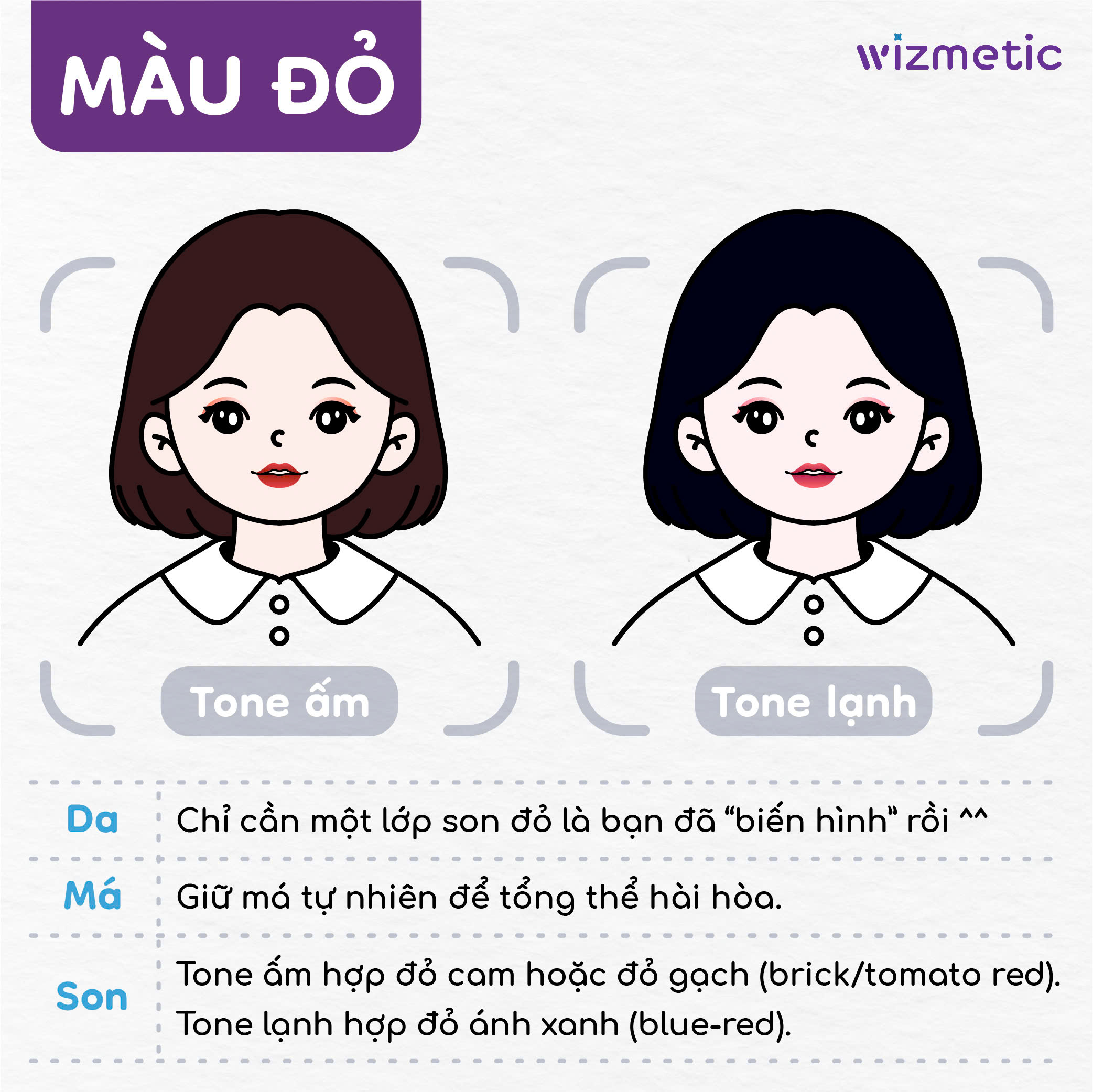 Gam màu makeup màu đỏ giúp gương mặt sắc nét và nổi bật