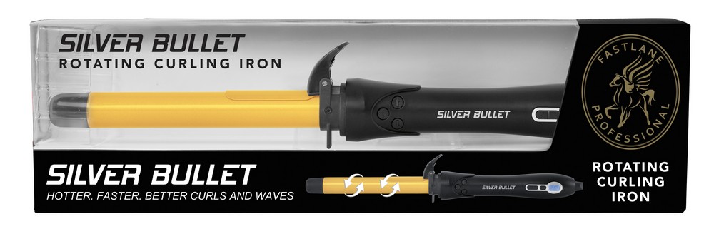 silver bullet rotating curling iron