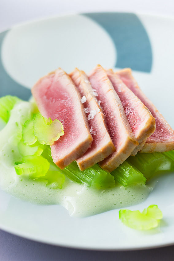 Red Tuna Warm Espuma with Vodka-Lemon - THE EDGE SINGAPORE