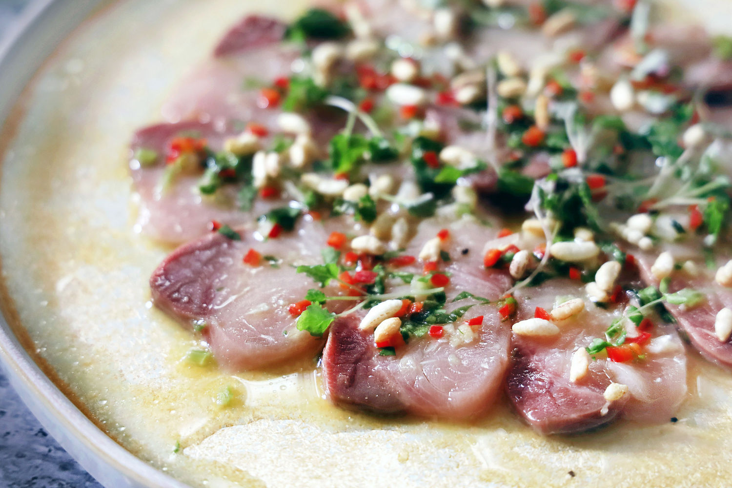 Kingfish Sashimi - THE EDGE SINGAPORE
