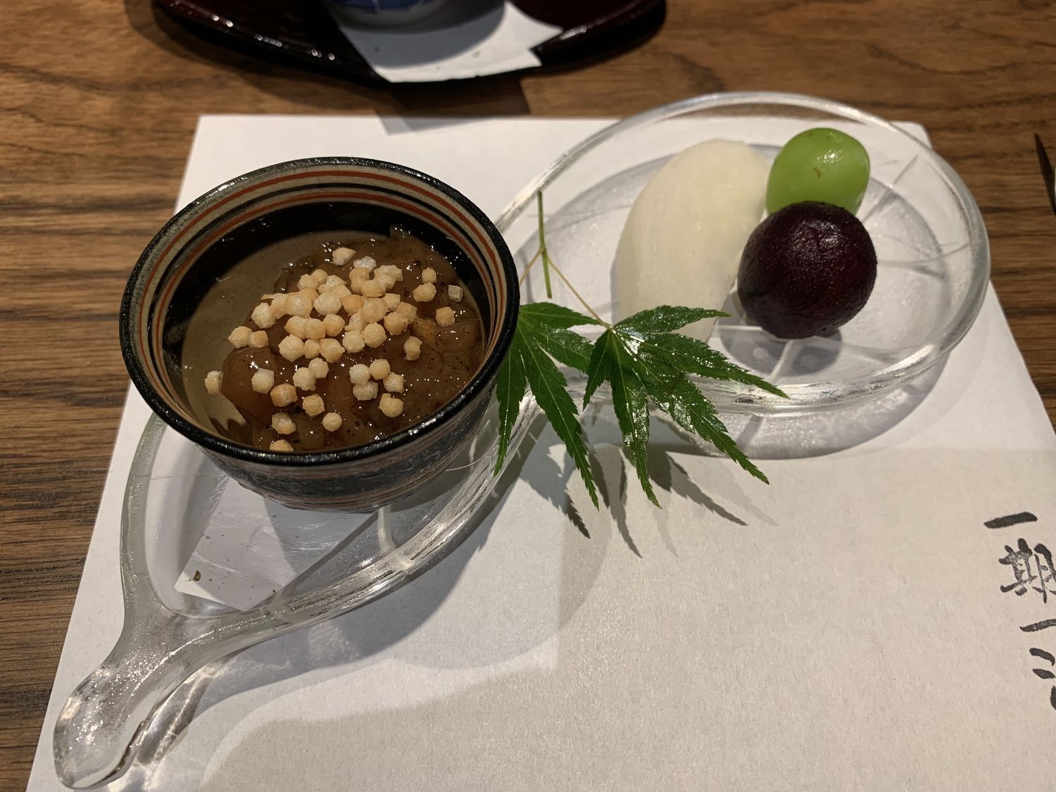 house-made houjicha ice cream - THE EDGE SINGAPORE