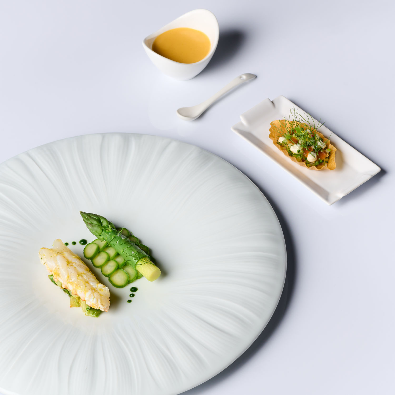JAAN Langoustine Asparagus Set - THE EDGE SINGAPORE