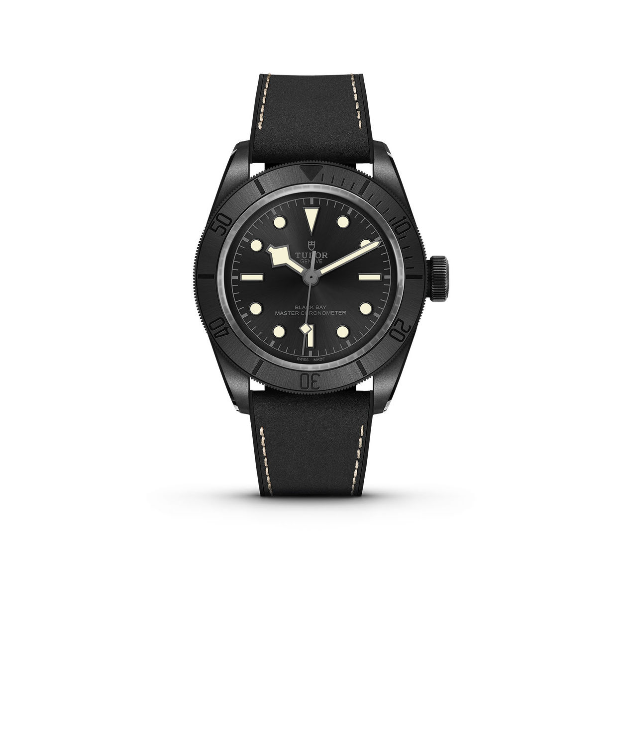TUDOR Black Bay Ceramic Black Leather - THE EDGE SINGAPORE