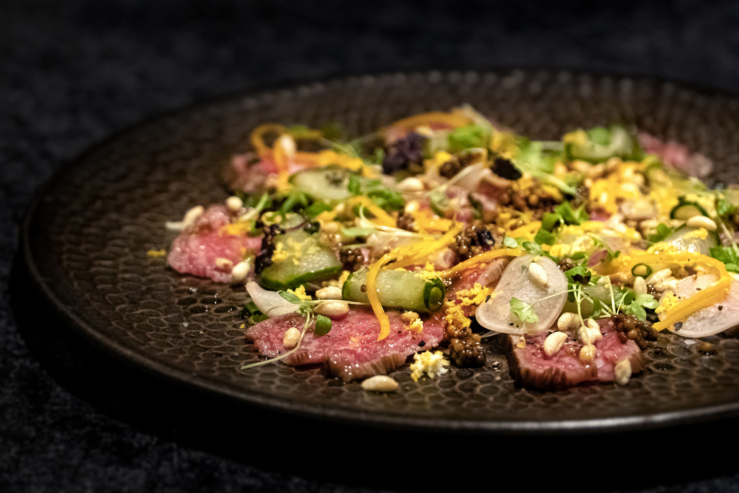 Applewood-Smoked-Wagyu-Tataki - THE EDGE SINGAPORE
