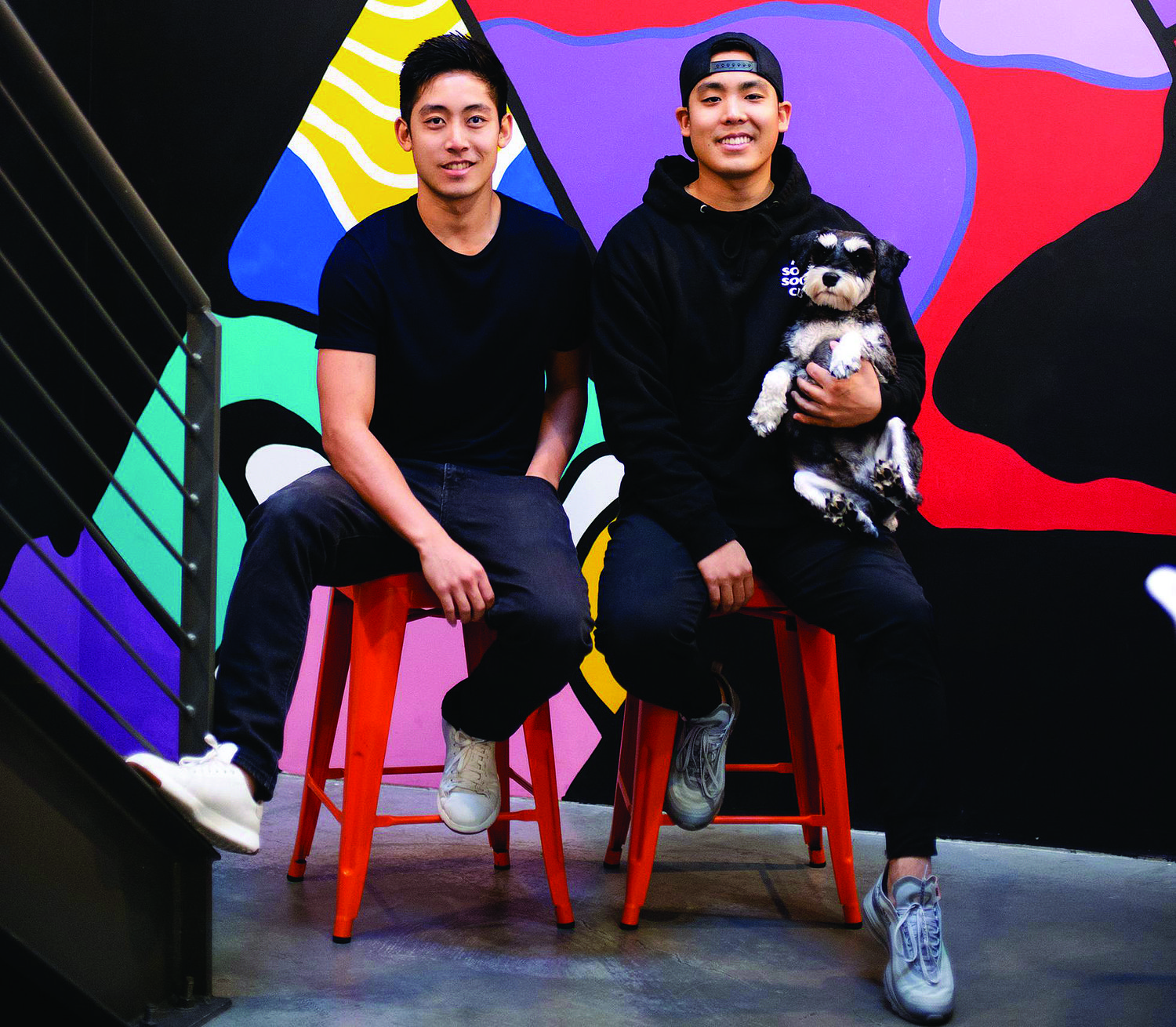 Austen left and Alex Ma founders of new photo app Poparazzi Photo - THE EDGE SINGAPORE