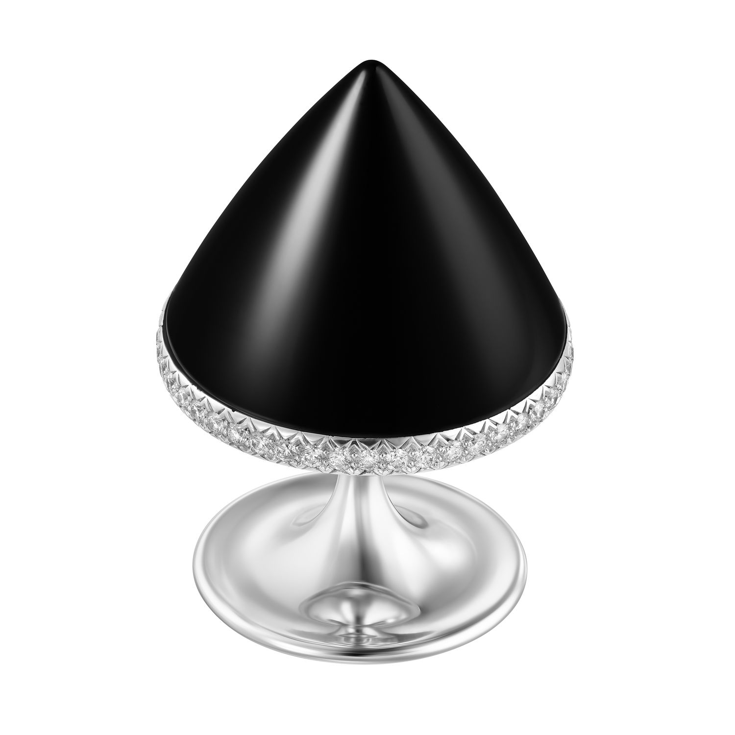 an onyx and diamond cone - THE EDGE SINGAPORE