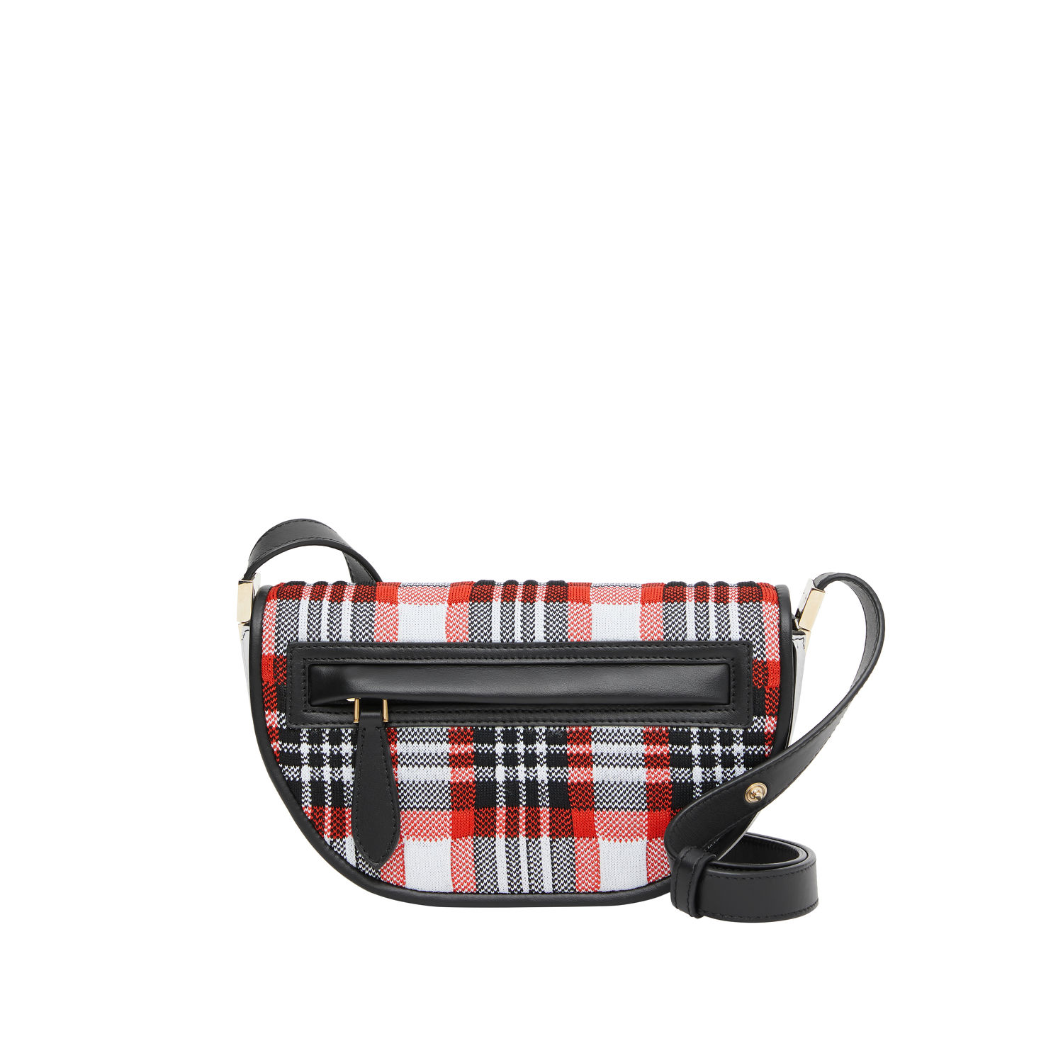 Burberry-Mini-Knitted-Tartan-and-Leather-Olympia-Bag - - THE EDGE SINGAPORE