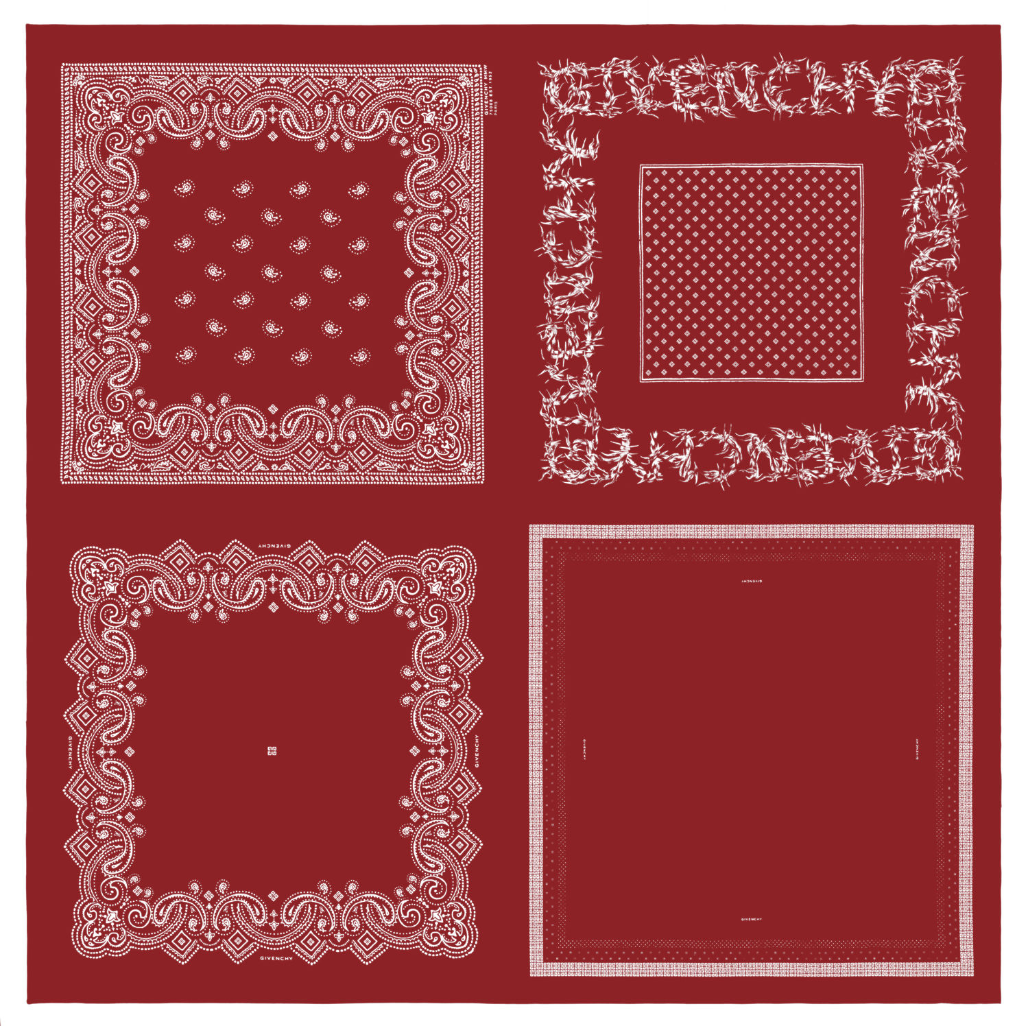 PRINTED BANDANA IN RED - THE EDGE SINGAPORE