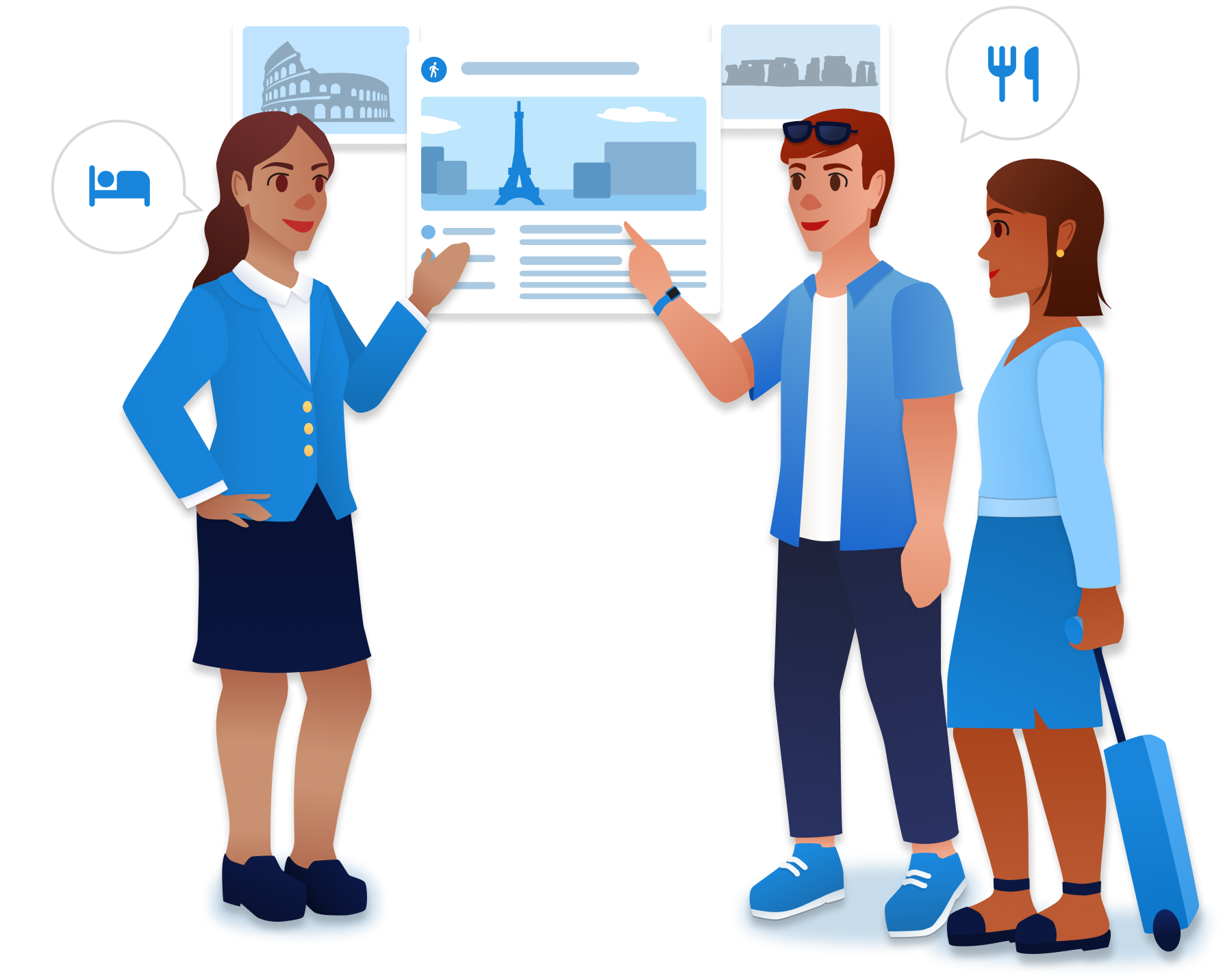 Travel agent and travelers