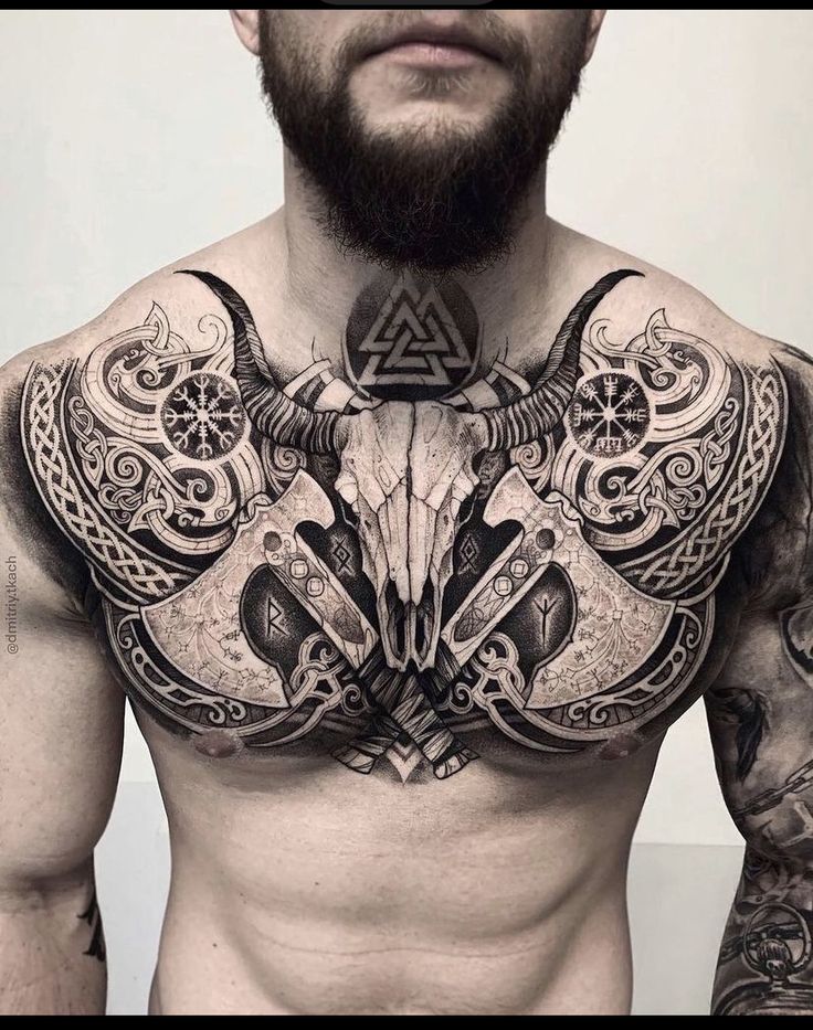 Mẫu tattoo full ngực độc đáo