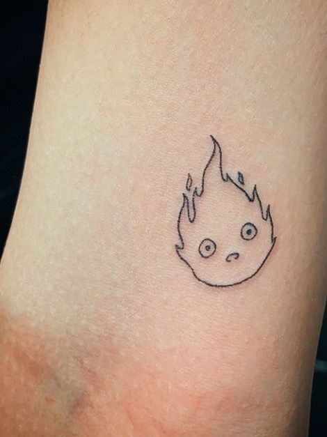 tattoo ngọn lửa mini cực ngộ nghĩnh