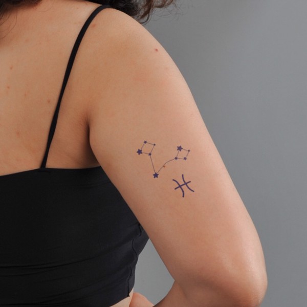 H&igrave;nh xăm cung ho&agrave;ng đạo Song Ngư