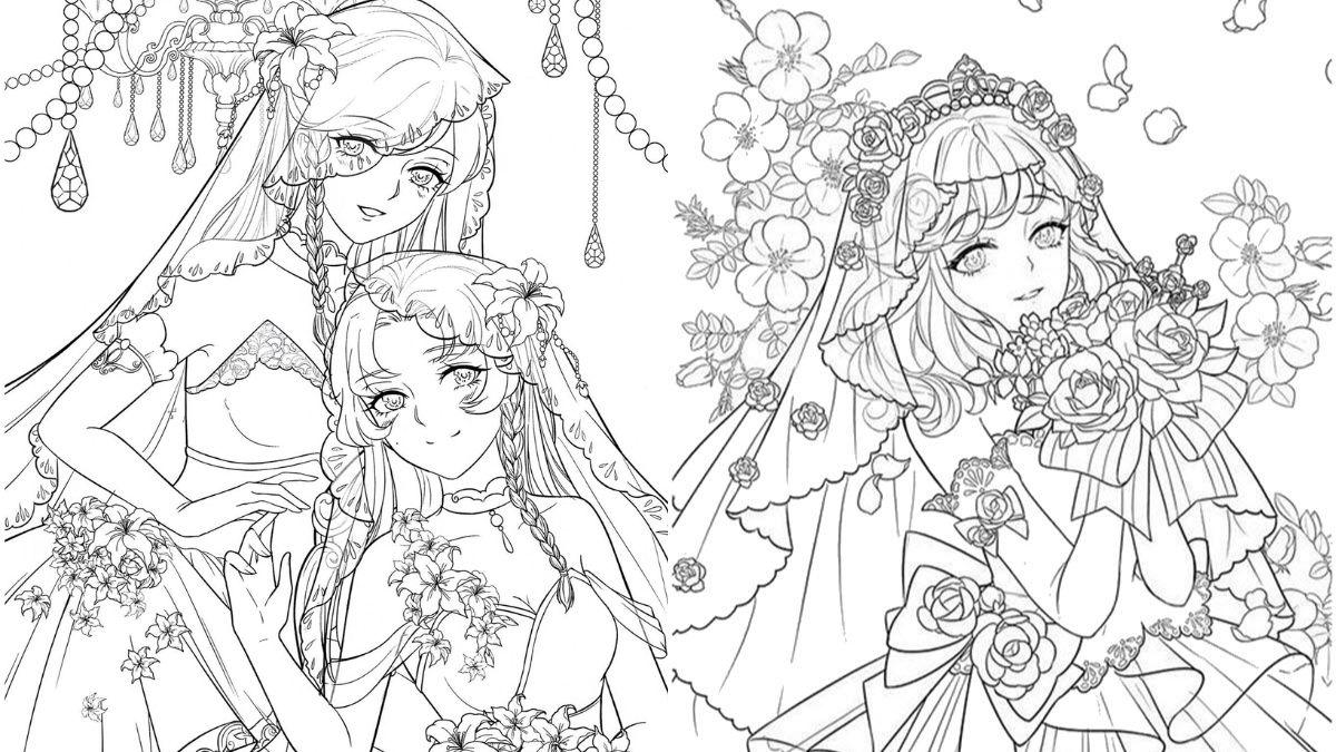 tranh-to-mau-cong-chua-19 bức tranh tô màu công chúa anime