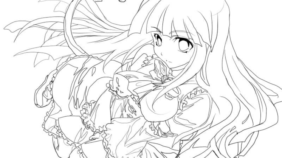 tranh-to-mau-cong-chua-13 tranh tô màu công chúa anime đơn giản