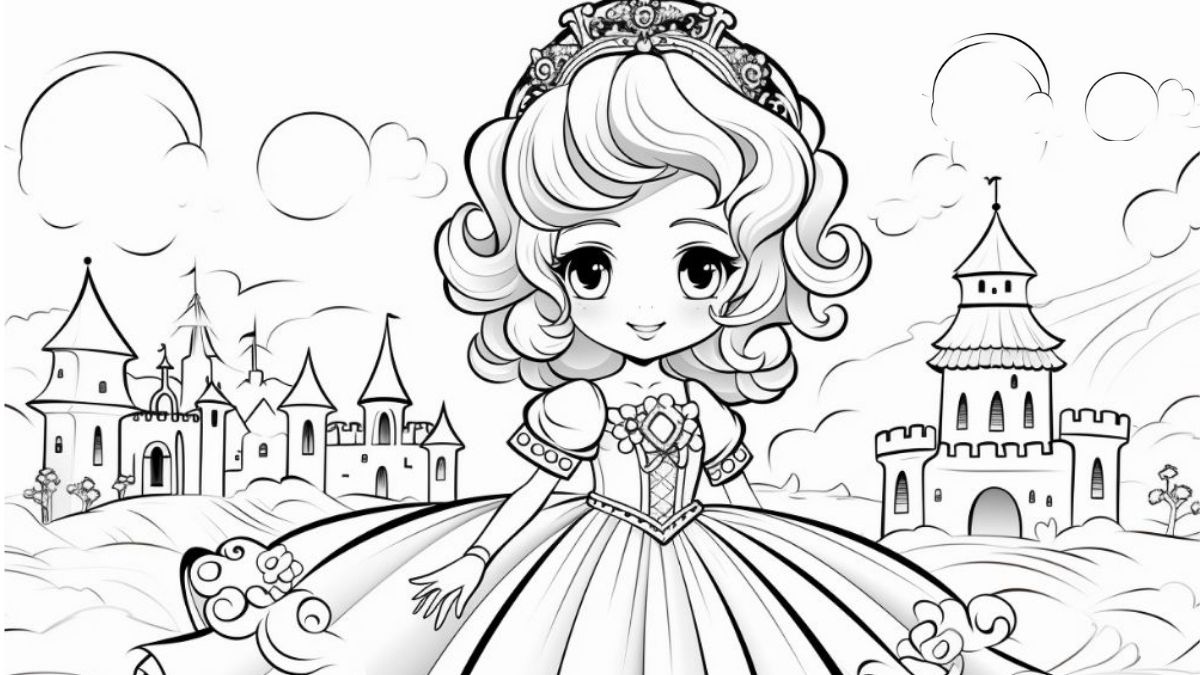 tranh-to-mau-cong-chua-42 hình ảnh Tranh tô màu công chúa chibi mới nhất