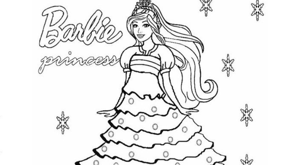 tranh-to-mau-cong-chua-51 Tranh tô màu công chúa Barbie đáng yêu